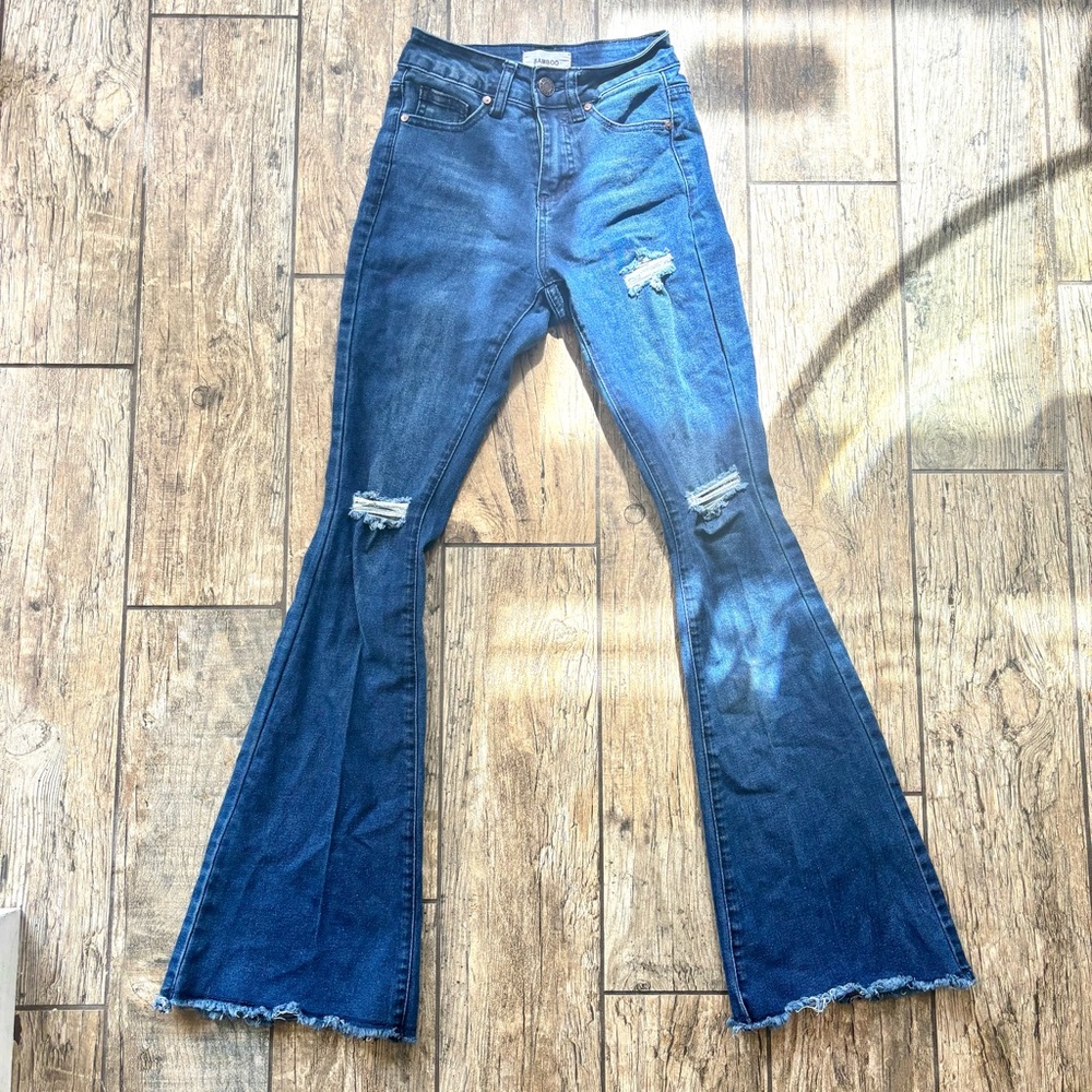BAMBOO SKINNY FLARE JEANS